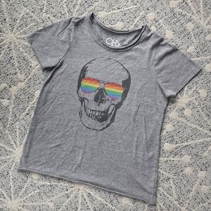 Chaser rainbow sunglasses skull shortsleeve tee